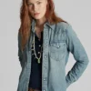 Chemise Western En Denim Indigo