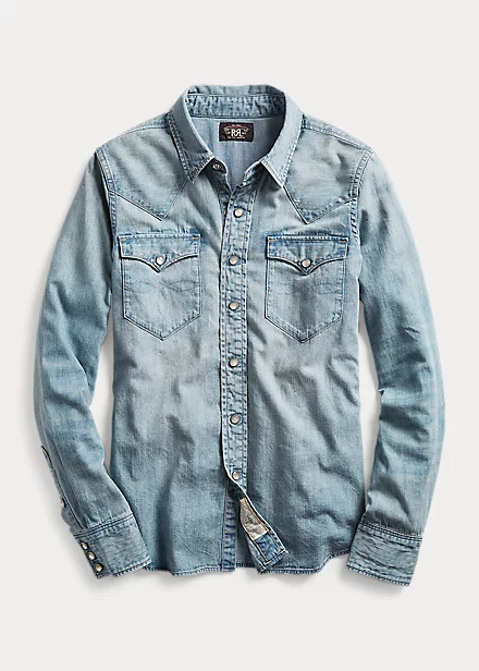 Chemise Western En Denim Indigo 2 Chemise Western En Denim Indigo – Image 2