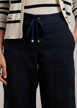 Pantalon Jambe Large En Lin -Pas Cher T-Shirts Hauts Magasin s7 1328238 alternate4