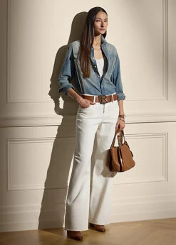 Chemise Tamia En Denim De Coton Et Lin -Pas Cher T-Shirts Hauts Magasin s7 1443803 alternate1