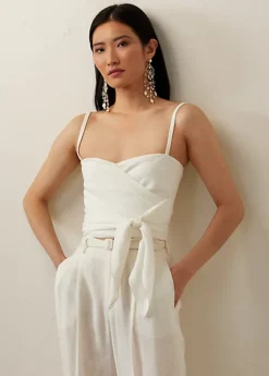 Haut à Bretelles Coleta En Lin