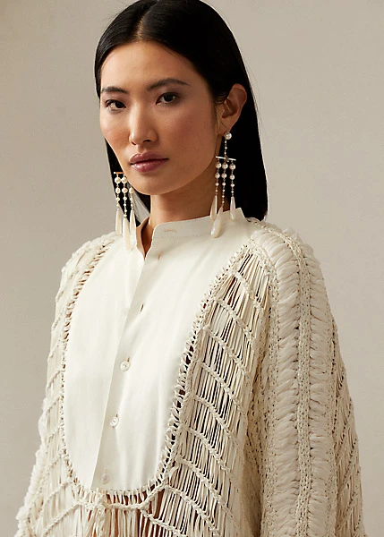 Chemise Aliya En Macramé De Cuir Nappe 5 Chemise Aliya En Macramé De Cuir Nappe – Image 5