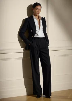 Pantalon Acklie En Gabardine De Laine