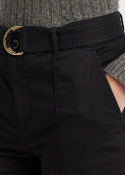 Pantalon Ceinturé à Jambe Large En Sergé 9 Pantalon Ceinturé à Jambe Large En Sergé -Pas Cher T-Shirts Hauts Magasin s7 1453312 alternate4