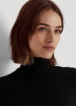 Col Roulé En Jersey Stretch Métallisé -Pas Cher T-Shirts Hauts Magasin s7 1458788 alternate4