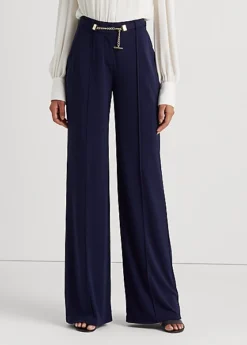 Pantalon Large Ceinturé à Pinces Jersey -Pas Cher T-Shirts Hauts Magasin s7 1458798 alternate1