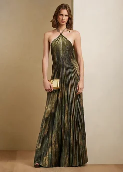 Robe De Soirée Kellen Plissée En Satin