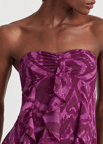 Robe De Soirée Bustier Motif Géométrique 5 Robe De Soirée Bustier Motif Géométrique – Image 5