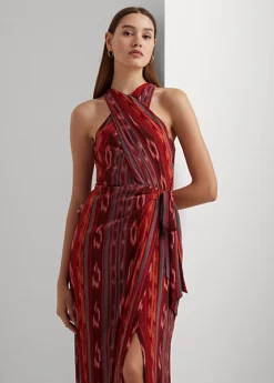 Robe Dos Nu En Georgette Rayée Motif Géo -Pas Cher T-Shirts Hauts Magasin s7 1483553 alternate1