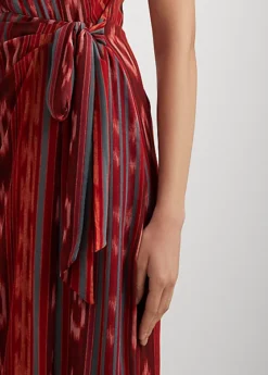 Robe Dos Nu En Georgette Rayée Motif Géo -Pas Cher T-Shirts Hauts Magasin s7 1483553 alternate4