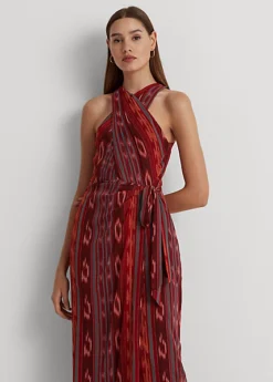 Robe Dos Nu En Georgette Rayée Motif Géo -Pas Cher T-Shirts Hauts Magasin s7 1483553 alternate5