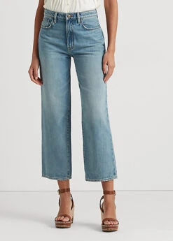 Jean 7/8 Jambe Large Taille Haute 8 Jean 7/8 Jambe Large Taille Haute -Pas Cher T-Shirts Hauts Magasin s7 1483664 alternate1