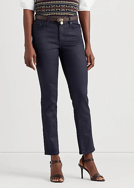 Jean Droit 7/8 Taille Mi-haute Enduit 3 Jean Droit 7/8 Taille Mi-haute Enduit – Image 3