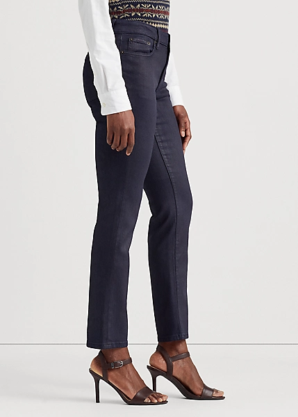 Jean Droit 7/8 Taille Mi-haute Enduit 4 Jean Droit 7/8 Taille Mi-haute Enduit – Image 4