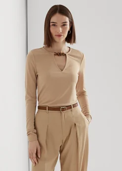 Haut En Jersey Stretch Avec Chaîne -Pas Cher T-Shirts Hauts Magasin s7 1483689 alternate5