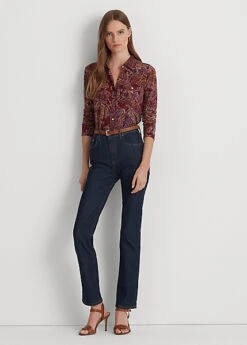 Chemise à Motif Cachemire Jersey Stretch -Pas Cher T-Shirts Hauts Magasin s7 1483725 alternate1