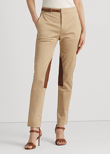 Jodhpur En Satinette Stretch Et Cuir 3 Jodhpur En Satinette Stretch Et Cuir – Image 3