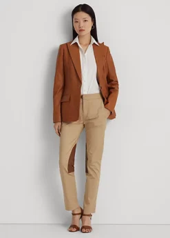 Jodhpur En Satinette Stretch Et Cuir