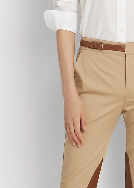 Jodhpur En Satinette Stretch Et Cuir 5 Jodhpur En Satinette Stretch Et Cuir – Image 5