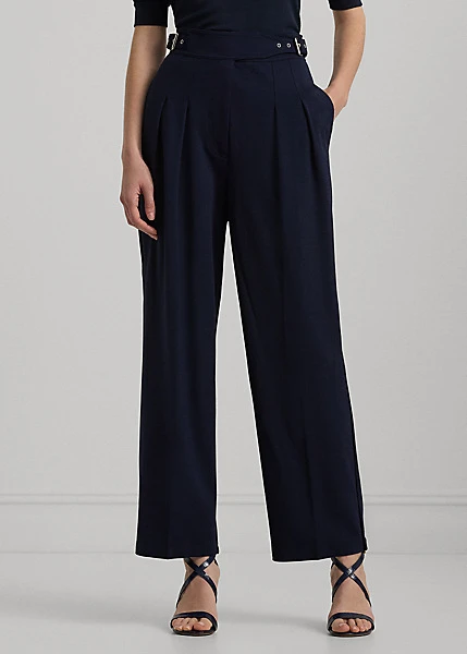 Pantalon 7/8 Ceinturé à Pinces En Ponte 3 Pantalon 7/8 Ceinturé à Pinces En Ponte – Image 3