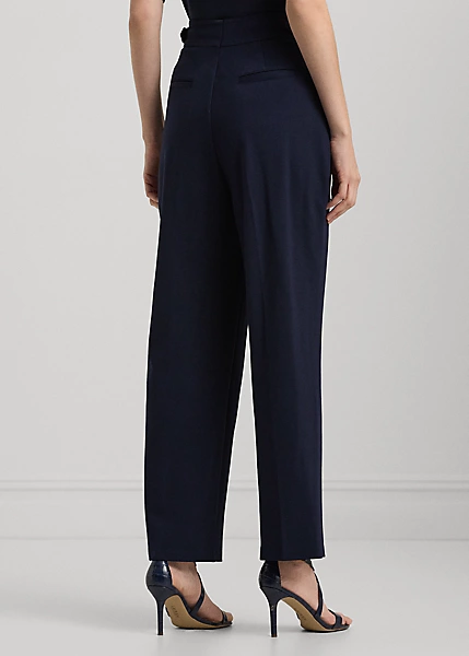 Pantalon 7/8 Ceinturé à Pinces En Ponte 4 Pantalon 7/8 Ceinturé à Pinces En Ponte – Image 4