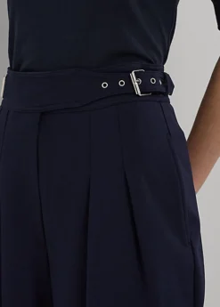 Pantalon 7/8 Ceinturé à Pinces En Ponte 9 Pantalon 7/8 Ceinturé à Pinces En Ponte -Pas Cher T-Shirts Hauts Magasin s7 1483812 alternate4