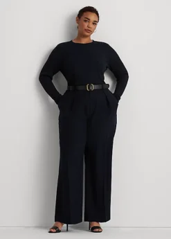 Pantalon à Jambe Large En Georgette