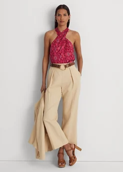 Chemisier Dos Nu à Motif Géo En Shantung -Pas Cher T-Shirts Hauts Magasin s7 1483831 alternate1