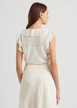 Chemisier Patchwork En Tulle Et Gaze -Pas Cher T-Shirts Hauts Magasin s7 1483833 alternate3