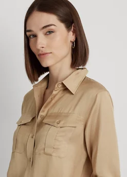 Chemise En Satin Shantung 9 Chemise En Satin Shantung -Pas Cher T-Shirts Hauts Magasin s7 1483834 alternate4