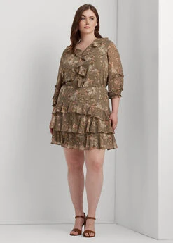 Chemisier Bordure Volantée En Georgette -Pas Cher T-Shirts Hauts Magasin s7 1483861 alternate1