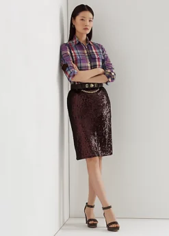 Chemise écossaise En Sergé Et Daim -Pas Cher T-Shirts Hauts Magasin s7 1483871 alternate1