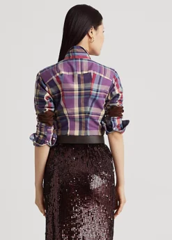 Chemise écossaise En Sergé Et Daim -Pas Cher T-Shirts Hauts Magasin s7 1483871 alternate3