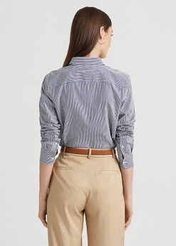 Chemise En Popeline De Coton Rayée 8 Chemise En Popeline De Coton Rayée -Pas Cher T-Shirts Hauts Magasin s7 1483877 alternate3