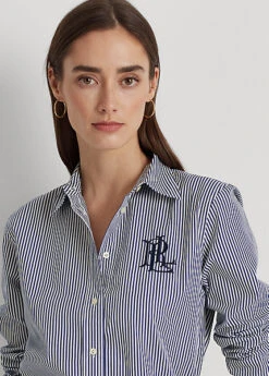 Chemise En Popeline De Coton Rayée 9 Chemise En Popeline De Coton Rayée -Pas Cher T-Shirts Hauts Magasin s7 1483877 alternate4