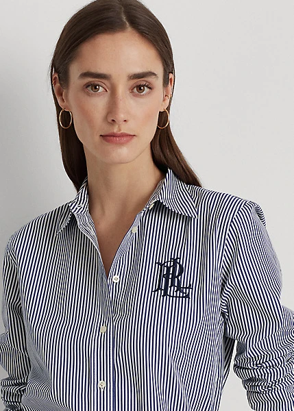 Chemise En Popeline De Coton Rayée 5 Chemise En Popeline De Coton Rayée – Image 5