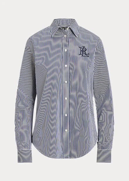 Chemise En Popeline De Coton Rayée 2 Chemise En Popeline De Coton Rayée – Image 2