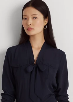 Chemise Lavallière En Crêpe -Pas Cher T-Shirts Hauts Magasin s7 1483882 alternate4