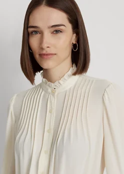 Chemisier Plissé En Georgette -Pas Cher T-Shirts Hauts Magasin s7 1483889 alternate4