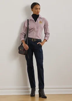 Pantalon Cargo En Satinette De Coton