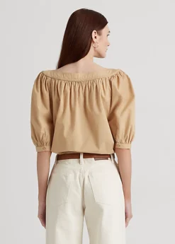 Chemise à Manches Bouffantes En Popeline -Pas Cher T-Shirts Hauts Magasin s7 1484236 alternate3