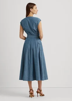 Robe Ceinturée Mancherons En Denim 8 Robe Ceinturée Mancherons En Denim -Pas Cher T-Shirts Hauts Magasin s7 1484270 alternate3