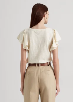 T-shirt Manches volantées Jersey Flammé -Pas Cher T-Shirts Hauts Magasin s7 1484488 alternate3