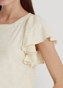 T-shirt Manches volantées Jersey Flammé -Pas Cher T-Shirts Hauts Magasin s7 1484488 alternate4