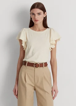 T-shirt Manches volantées Jersey Flammé -Pas Cher T-Shirts Hauts Magasin s7 1484488 alternate5