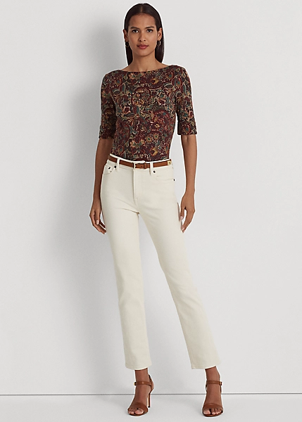 Haut En Coton Stretch à Encolure Bateau 3 Haut En Coton Stretch à Encolure Bateau – Image 3