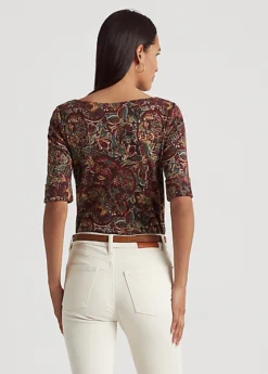 Haut En Coton Stretch à Encolure Bateau 8 Haut En Coton Stretch à Encolure Bateau -Pas Cher T-Shirts Hauts Magasin s7 1484490 alternate3