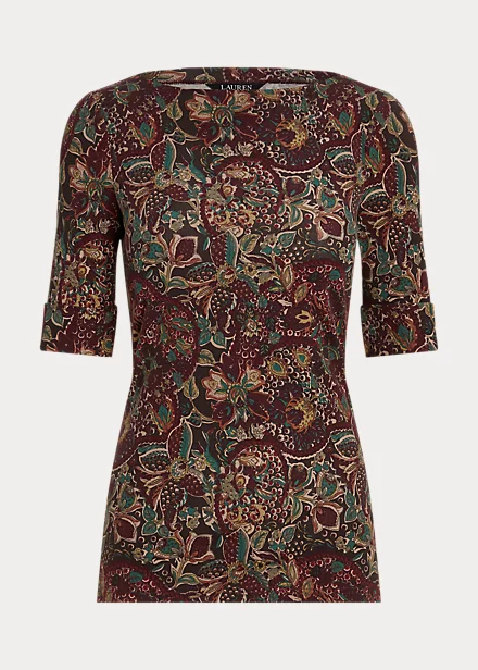 Haut En Coton Stretch à Encolure Bateau 2 Haut En Coton Stretch à Encolure Bateau – Image 2