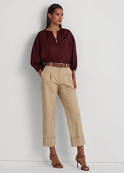 Blouse à Effet Blousant En Shantung 3 Blouse à Effet Blousant En Shantung – Image 3