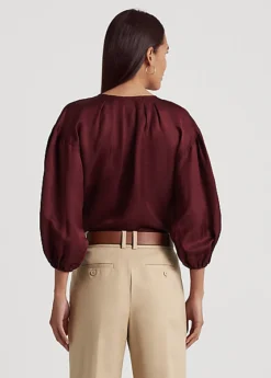 Blouse à Effet Blousant En Shantung 8 Blouse à Effet Blousant En Shantung -Pas Cher T-Shirts Hauts Magasin s7 1484500 alternate3